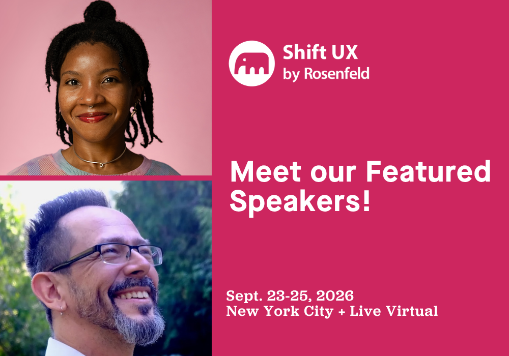 Meet the featured speakers of Shift UX 2026